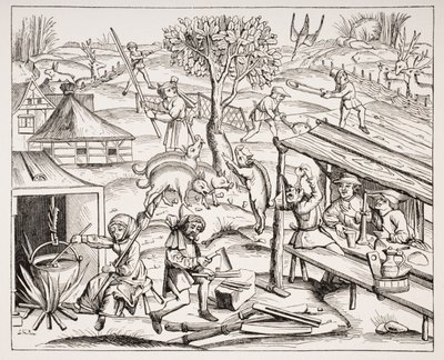 Country Life, After a Woodcut in a Folio Edition of Virgin, Published in Lyons, 1517, from 